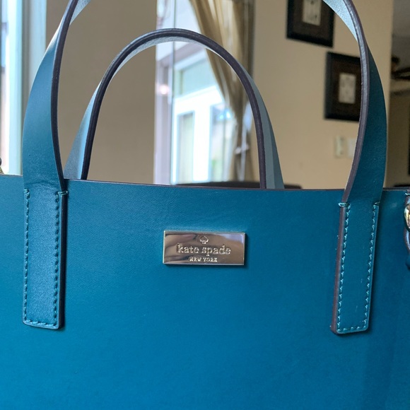Kate Spade Teal Tote - Picture 8 of 9